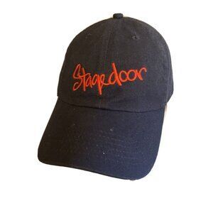 Black Stagedoor Hat Cap One Size Adjustable